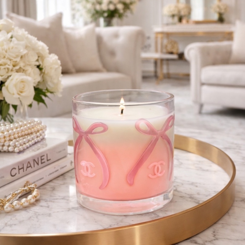 ❗️LAST ❗️ CHANEL Pink Ribbon Candle ❗️WILL NOT RESTOCK ❗️ - Picture 3 of 5